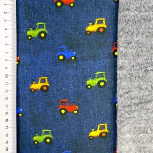 Alpifliisiga dressikangas - traktorid teksaimitatsiooniga sinisel