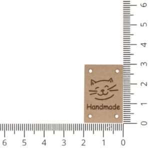 Õmmeldav aplikatsioon, Handmade kassiga, beež