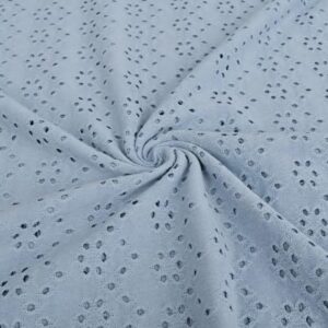 Broderii trikotaaž, heledam sinine