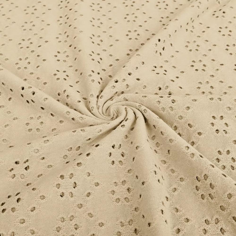 Broderii trikotaaž, beež