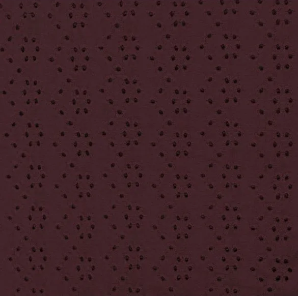 Broderii trikotaaž, bordoopunane