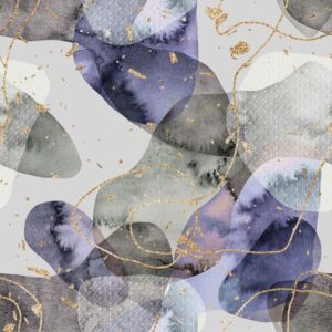 Dressikangas - abstraktsed kujundid lilla ja kuldsega