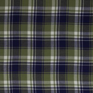 Flanell, rohelise-siniseruuduline