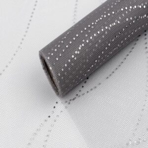 Tüll rullis, 36 cm x 4,5 m, hologramm-litritega, hall