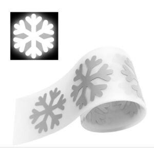 Triigitavad helkurmotiivid, 2,7 cm, rullis 1 m, lumehelbed