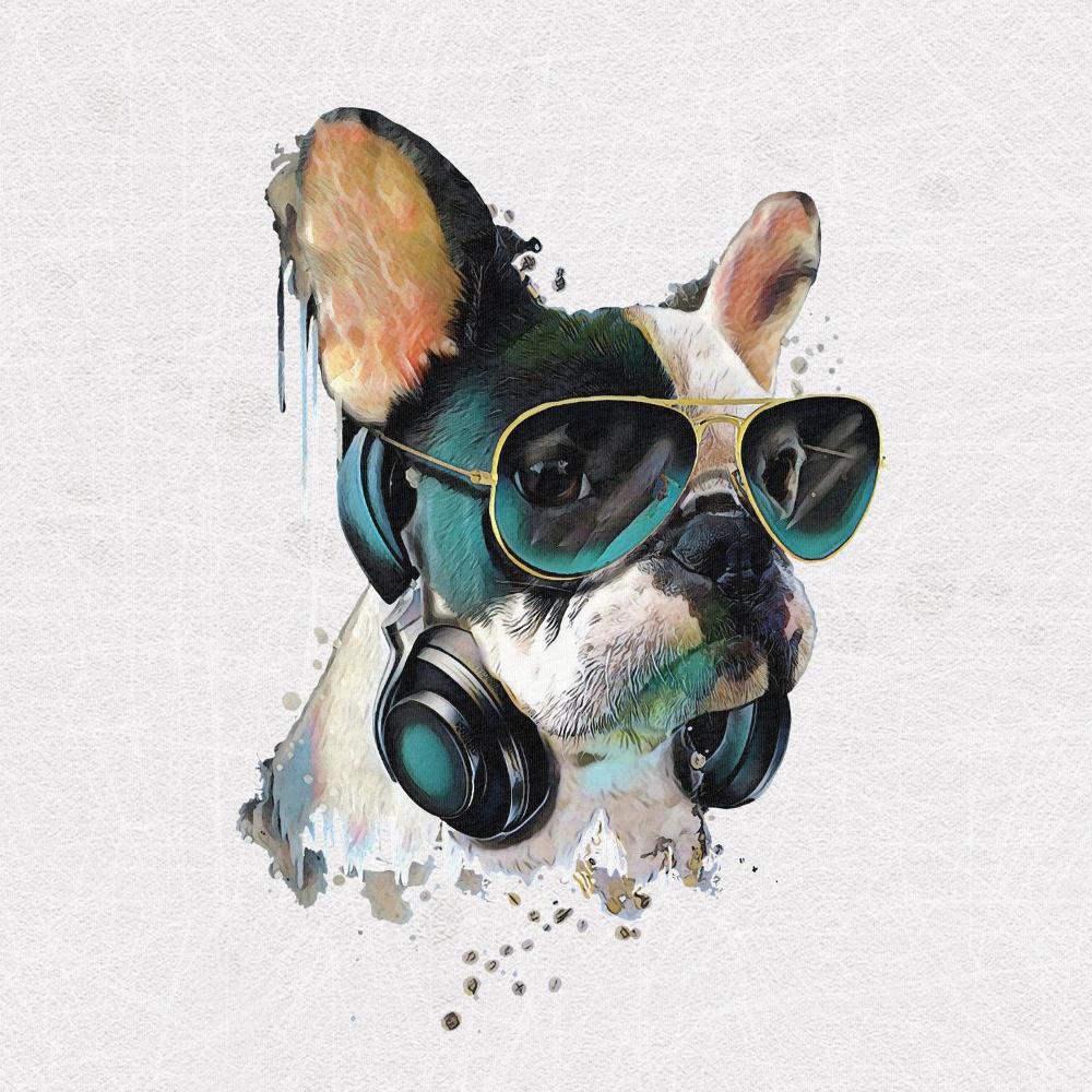 Dressikangast paneel, 55x73 cm, buldog