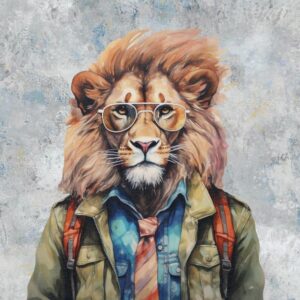 Dressikangast paneel, 40x50 cm, Hipster, lõvi