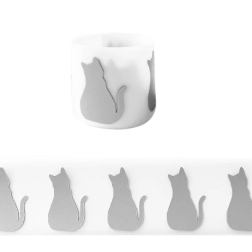 Triigitavad helkurmotiivid, 3 cm, rullis 1 m, istuv kass