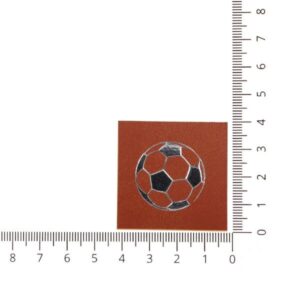 Õmmeldav aplikatsioon, jalgpall, pruun