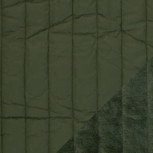 Tepitud jopekangas fliisvoodriga, roheline