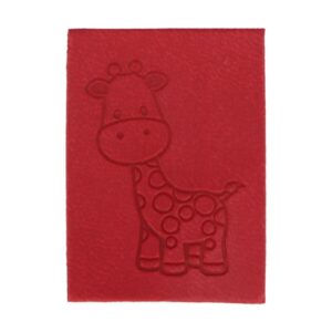 Õmmeldav aplikatsioon, kaelkirjak, suurem, punane