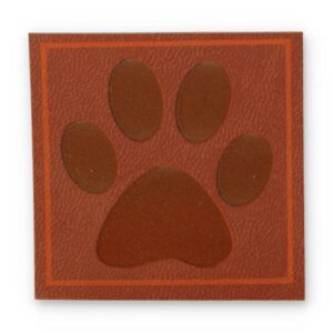 Õmmeldav aplikatsioon, käpajälg, pruun