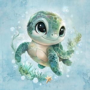 Dressikangast paneel, 40x50 cm, kilpkonn