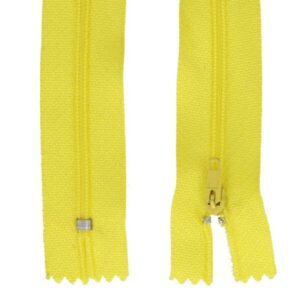 Spiraallukk, alt kinnine, kollane, 18 cm