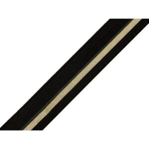 Kummikant, 20 mm, must kuldse triibuga