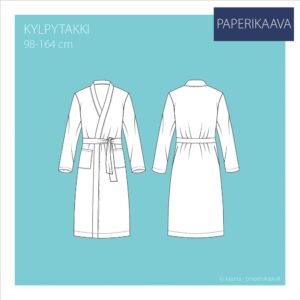 Paberlõige - laste hommikumantel, suurus 98-164 cm
