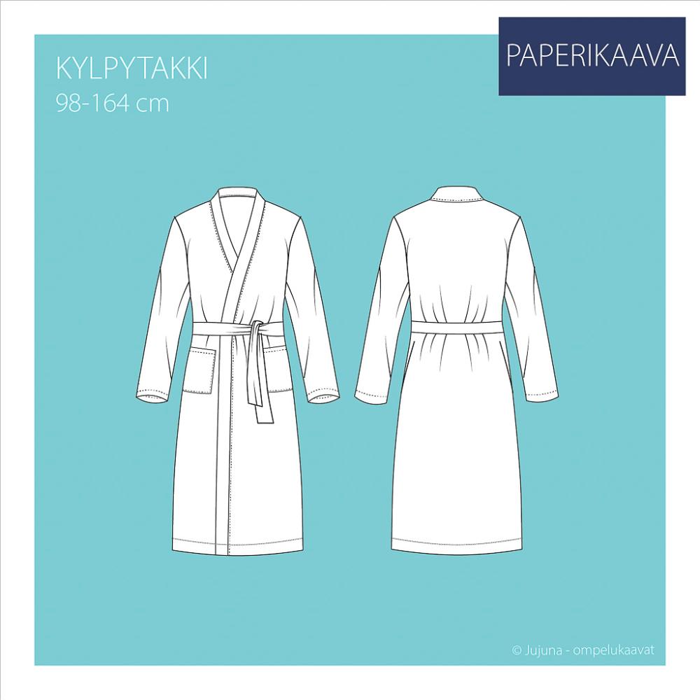 Paberlõige - laste hommikumantel, suurus 98-164 cm