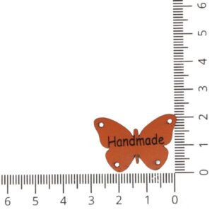 Õmmeldav aplikatsioon, Handmade liblikas, pruun