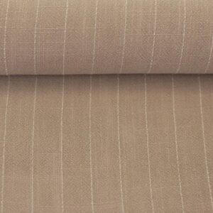 Lina-viskoosisegu kangas triipudega, beež