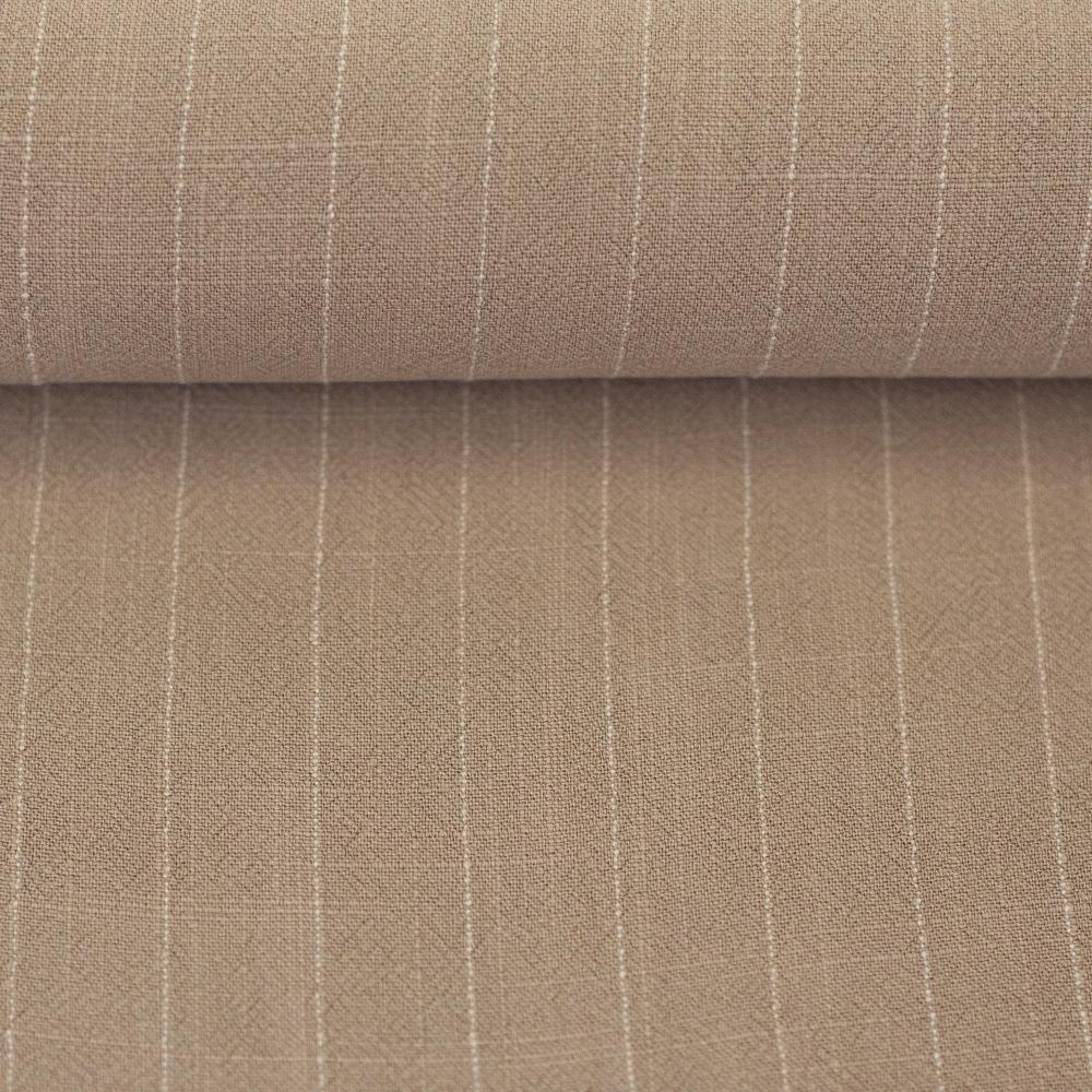 Lina-viskoosisegu kangas triipudega, beež