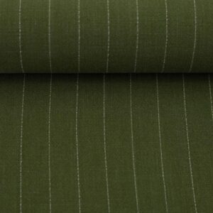 Lina-viskoosisegu kangas triipudega, roheline