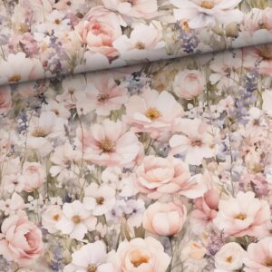 Trikotaaž - roosad põllulilled