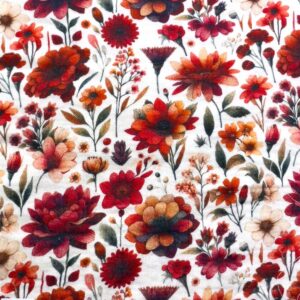 Musliin - punased lilled