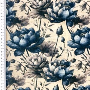 Musliin - sinised ja hallid lootosed