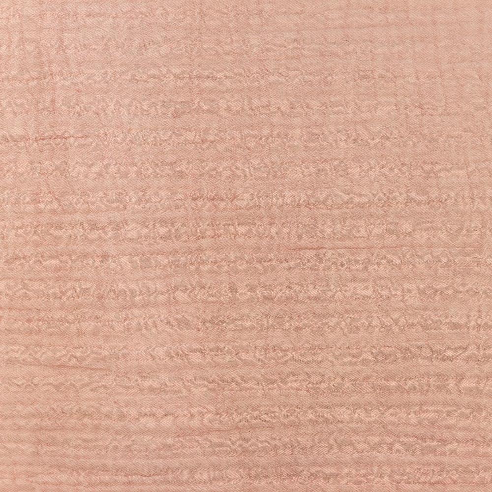 Musliin - 2-kihiline, meleeritud, vanaroosa, mahepuuvill