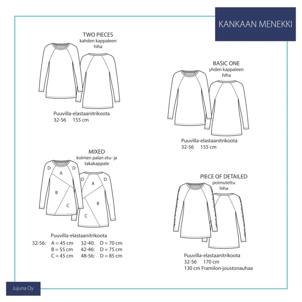 Paberlõige - naiste raglaanlõikega pluusid, suurus 32-56 - Image 2