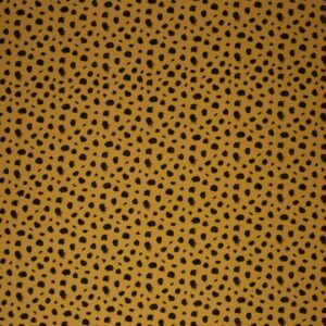 Musliin - 2-kihiline, mustade laikudega, sinepikollane