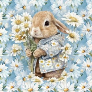 Dressikangast paneel, 40x50 cm, jänes karikakardega