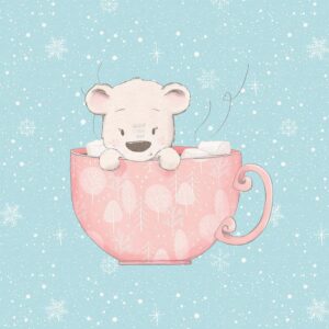 Dressikangast paneel, 40x50 cm, karupoeg tassis