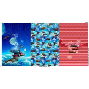 Trikotaažpaneelid 3tk - rongidega, 75x150 cm