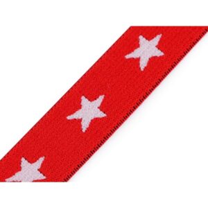 Dekoratiivne kumm tähtedega, 20 mm, punane