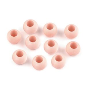 Plastikhelmed, 10x12 mm, ava 5 mm, 20 tk pakis, heleroosa