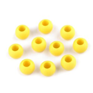 Plastikhelmed, 10x12 mm, ava 5 mm, 20 tk pakis, kollane