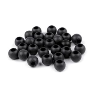 Plastikhelmed, 11x14 mm, ava 7 mm, 10 tk pakis, must