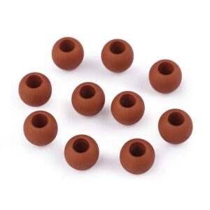 Plastikhelmed, 10x12 mm, ava 5 mm, 20 tk pakis, pruun