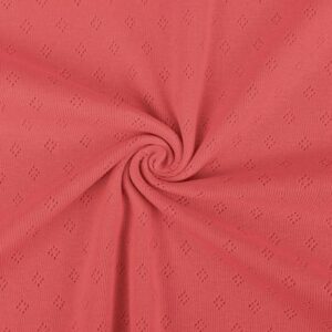 Pointelle puuvillatrikotaaž, tumedam roosa