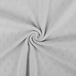 Pointelle puuvillatrikotaaž, helehall