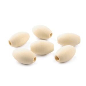 Puithelmed, 18x28 mm, ava 6 mm, naturaalne, 6 tk pakis