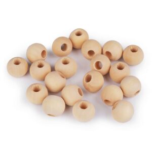 Puithelmed, 15 mm, ava 5 mm, naturaalne, 10 tk pakis