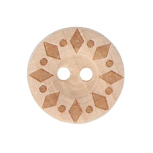 Dekoratiivne puidust nööp, 1,5 cm