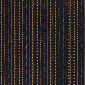 Puuvillapopliin, kuldne pärlikett mustal