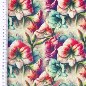 Linane kangas viskoosiga, ratsuritähtedega