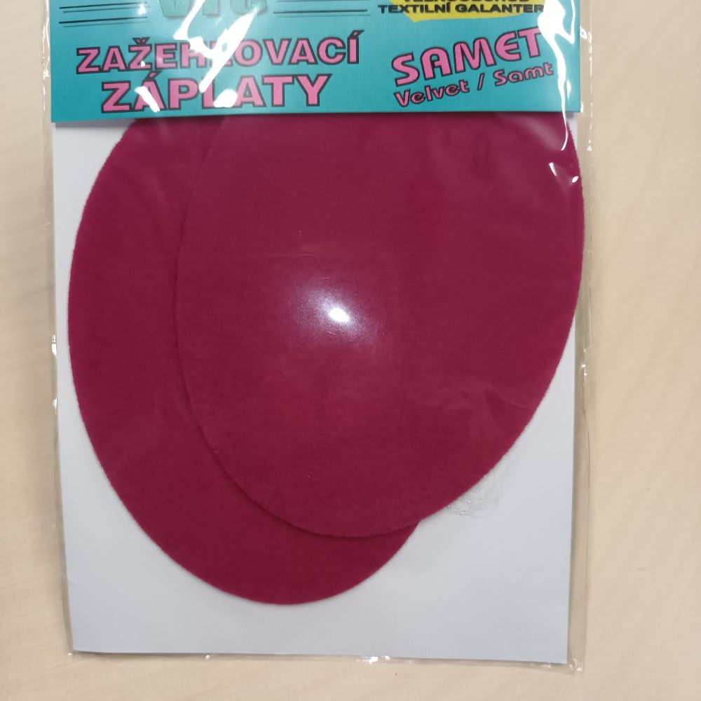 Triigitav paik, sametpinnaga, 8 x 11 cm, 2 tk, fuksiaroosa