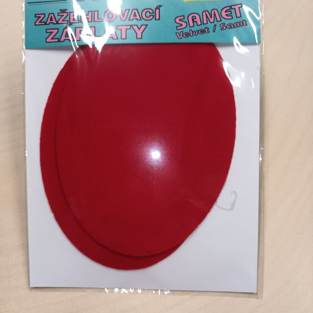 Triigitav paik, sametpinnaga, 8 x 11 cm, 2 tk, punane