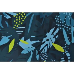 Lükra, UV kaitsega, kahtepidi veniv, sinised lehed tumesinisel