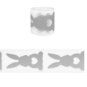 Triigitavad helkurmotiivid, 5,5 cm, rullis 1 m, südamega jänes